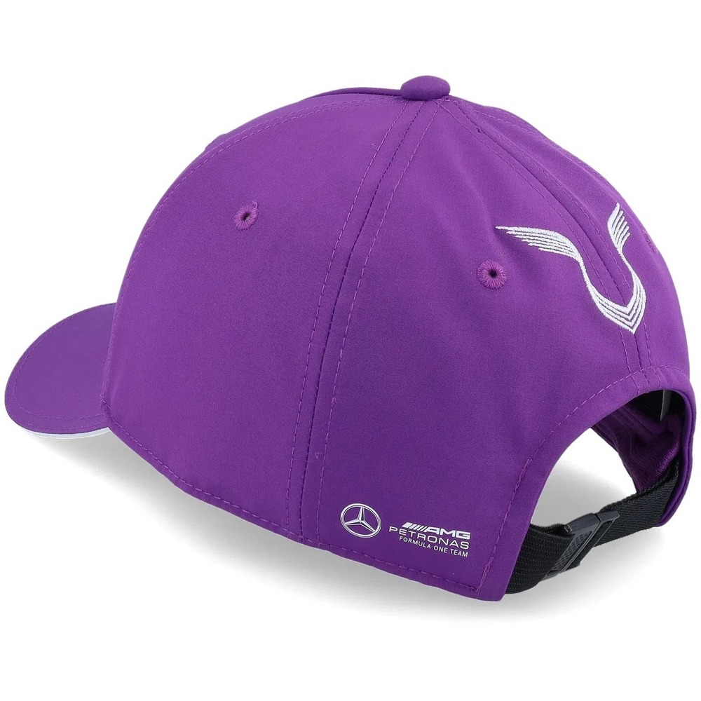 Mercedes AMG Petronas F1 Lewis Hamilton Purple Hat Baseball Cap 44 Adjustable - Picture 3 of 6